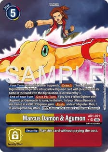 Marcus Damon & Agumon (Alternate Art)