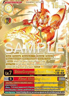ShineGreymon: Burst Mode // Final Shining Burst (Rare Pull)