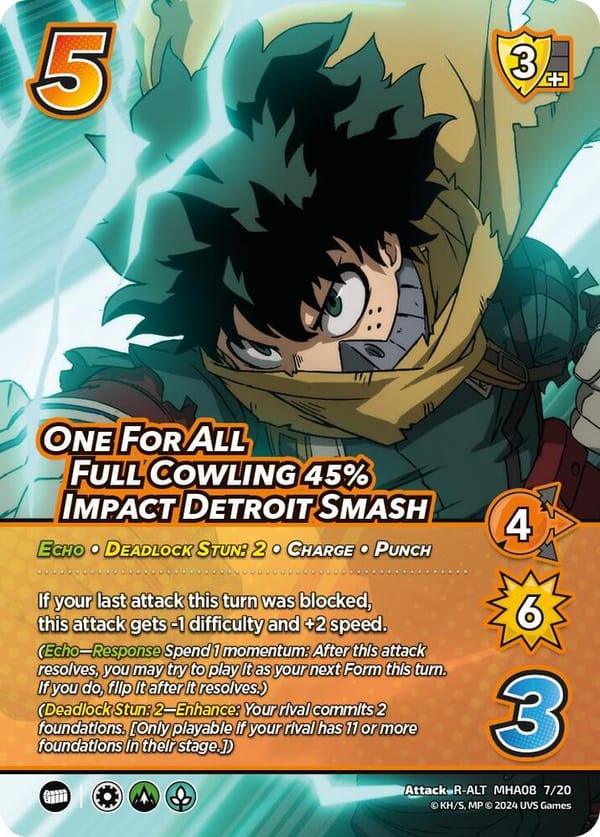 One For All Full Cowling 45% Impact Detroit Smash (Alternate Art)