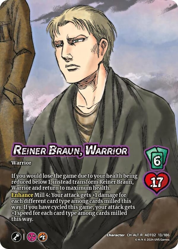 Reiner Braun, Warrior // Reiner, Armored Titan Advancing (Alternate Art)