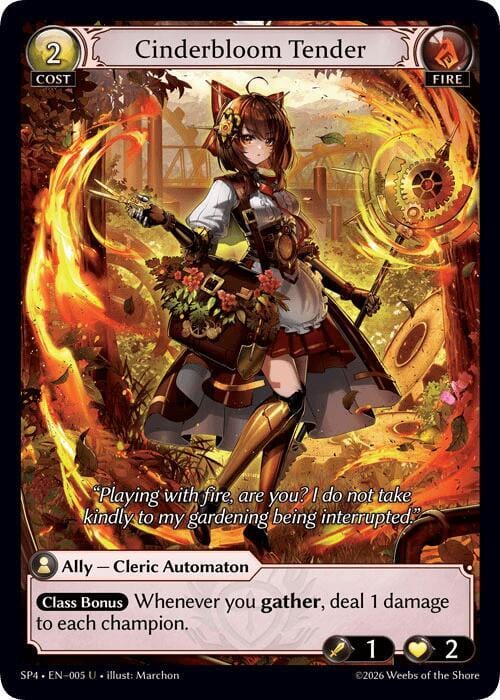 Cinderbloom Tender